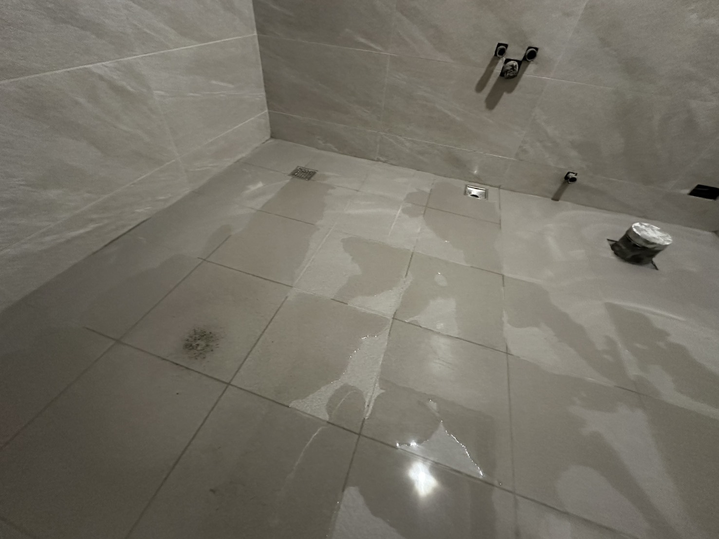 洩水坡度驗收現場照片-水流狀況