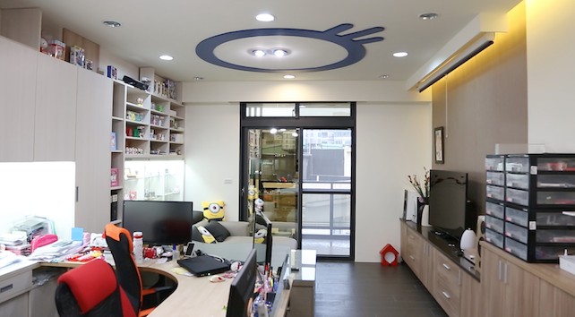 角色收藏展示架設計,多層開放層板展示模型公仔